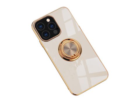 Funda TPU galvanizado con suporte rosa claro por iPhone 13 Pro Max 6.7