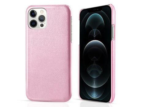 Funda TPU + PU KSQ textura caballo Loco retro híbrido ouro rosa por iPhone 13 Pro Max 6.7