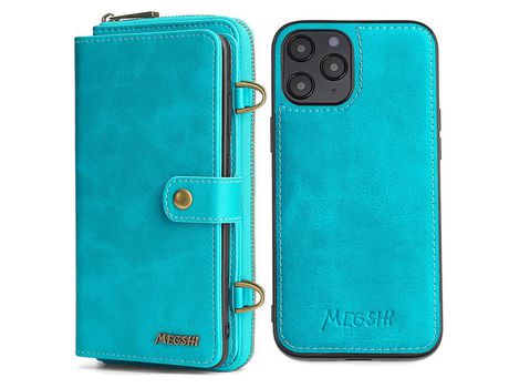 Funda PU magnético a prueba de choques azul por iPhone 12 Pro Max 6.7