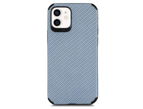 Funda TPU + PU textura de fibra de carbono Cielo azul por iPhone 12/12 Pro 6.1