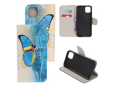 Carcasa PU impresión de normas polillas azuis por Apple iPhone 12 5.4