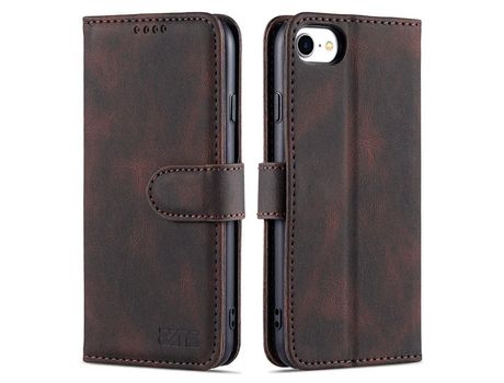Funda PU + TPU AZNS con suporte marrón por iPhone SE (2nd Gen)/8 4.7 /7 4.7