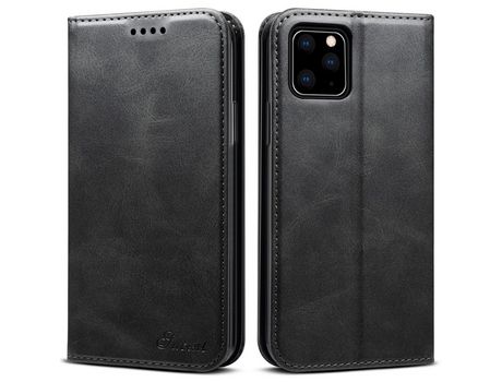 Funda PU absorción magnética con soporte negro por iPhone 11 Pro 5.8