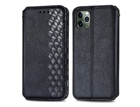 Funda PU patrón de losango negro por iPhone 11 Pro Max 6.5
