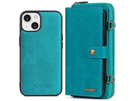 Funda PU Anti-lágrimas magnético desmontable a prueba de choques azul por iPhone 13 6.1