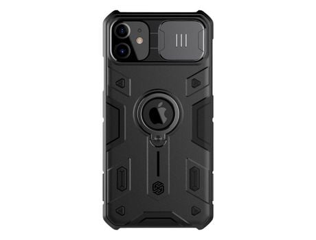 Carcasa TPU camshield armadura estilo híbrido con muleta negro por Apple iPhone 11 6.1