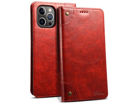 Funda PU autoabsorvível a prueba de choques rojo por iPhone 12 Pro/12 6.1