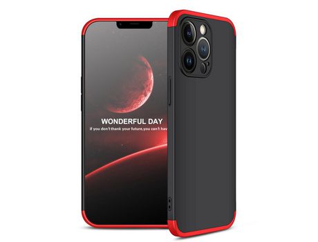 Funda TPU GKK a prueba de choques Anti-lágrimas desmontable negro/rojo por iPhone 13 Pro Max 6.7