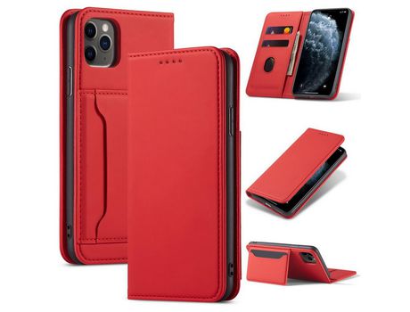 Carcasa PU con apoyo rojo por Apple iPhone 11 Pro 5.8