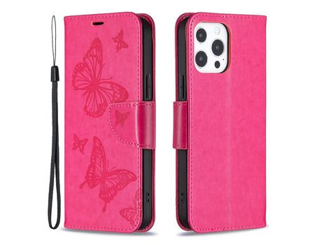 Funda PU + TPU magnético con suporte y bandolera rosa por iPhone 13/13 Pro 6.1