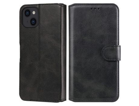 Funda PU + TPU con suporte negro por iPhone 13 6.1