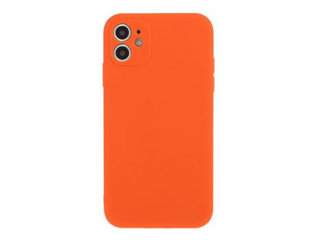 Carcasa TPU color mate pura flexible naranja por Apple iPhone 11 6.1