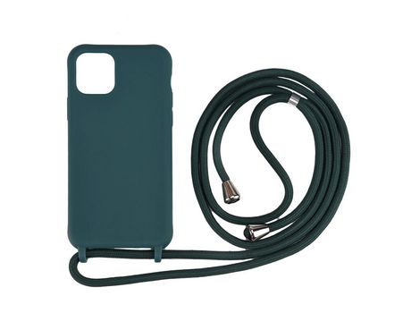 Carcasa TPU con bandolera multifuncional flexible verde por Apple iPhone 11 6.1