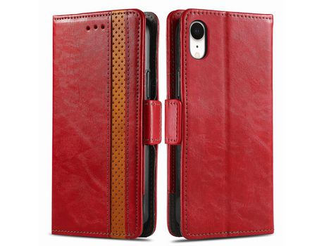 Funda PU CASENEO Anti-lágrimas rojo por iPhone XR 6.1