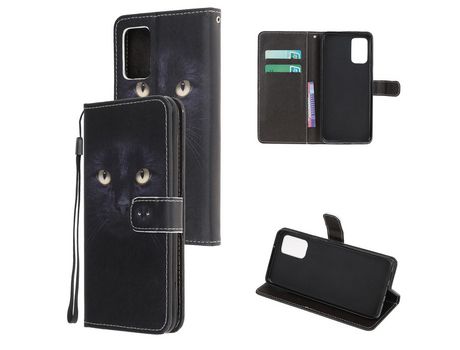 Carcasa PU estilo de impresión cross skin con bandolera olhos de gato por Apple iPhone 12 Pro Max 6.7