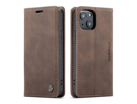 Funda PU + TPU CASEME autoabsorbente con suporte por café por iPhone 13 mini 5.4