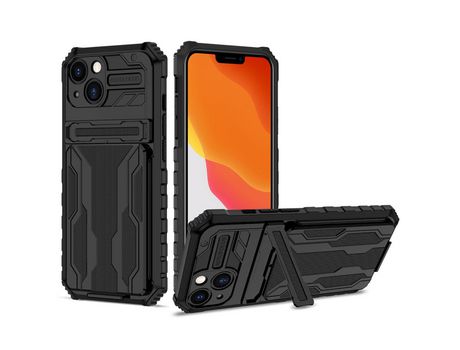 Funda TPU trava-queda con porta-tarjetas negros destacáveis por iPhone 13 6.1