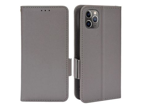 Funda PU + TPU Cerrar magnético textura de lichi cinza por iPhone 11 Pro 5.8