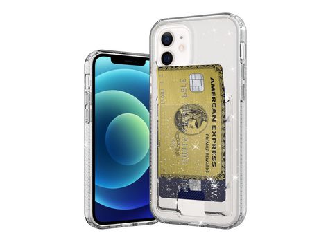 Funda TPU patrón de lantejoulas de brilho transparente negro por iPhone 12/12 Pro 6.1