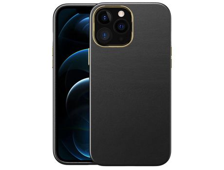 Funda TPU galvanoplastia con proteccion de lente de câmera negro por iPhone 12/12 Pro 6.1