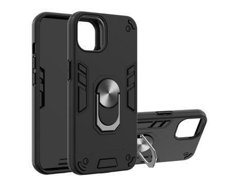 Funda TPU con suporte de anel giratório 360° negro híbrido por iPhone 13 Pro Max 6.7