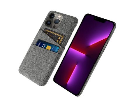 Funda TPU con suporte por tarjeta cinza por iPhone 13 Pro Max 6.7