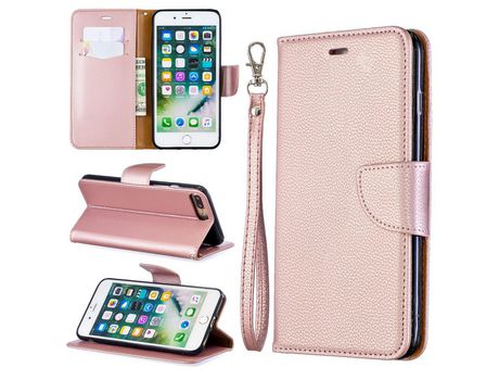 Carcasa PU ouro rosa por Apple iPhone 7 Plus/8 Plus