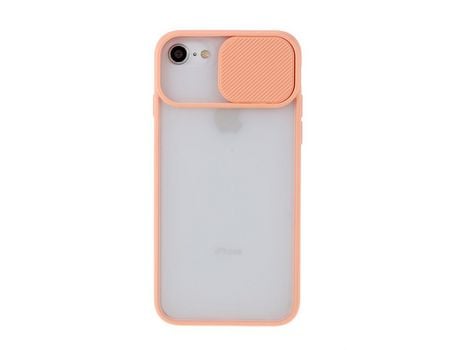 Carcasa TPU mate con cámara deslizar rosa por Apple iPhone SE (2nd Gen)/8/7