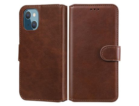 Funda PU + TPU con suporte marrón por iPhone 13 mini 5.4