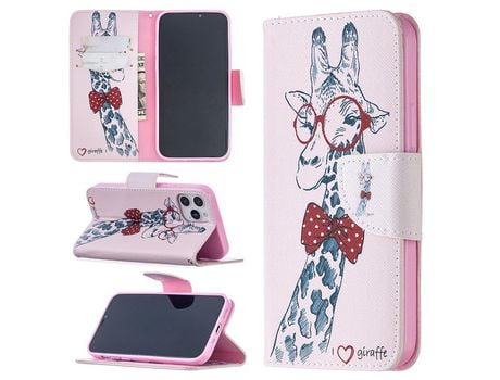 Carcasa PU impresión patrón girafa por Apple iPhone 12 Pro/12 Max 6.1