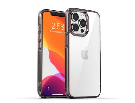 Funda TPU requintado ultra transparente negro por iPhone 13 Pro 6.1