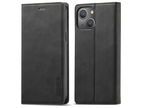 Funda PU + TPU LC.IMEEKE negro por iPhone 13 mini 5.4