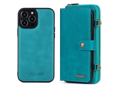 Funda PU Anti-lágrimas magnético a prueba de choques azul por iPhone 13 Pro Max 6.7