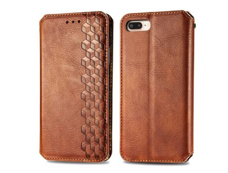 Funda PU Anti-lágrimas autoabsorbente marrón por iPhone 7 Plus/8 Plus 5.5 inch