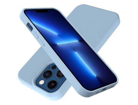 Funda TPU contra imprimir digital azul claro por iPhone 13 Pro 6.1
