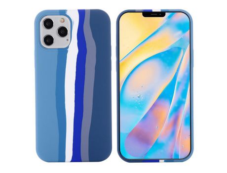 Funda silicone estilo arco-íris azul por iPhone 13 Pro 6.1
