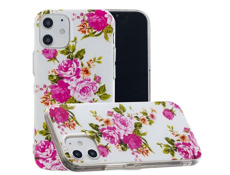 Carcasa TPU con patrón noctilucenty flores vivas por Apple iPhone 12 5.4