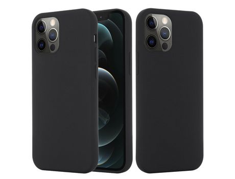 Carcasa silicona absorción magnética líquida seguro magnético [soporte de carga inalámbrica] negro por Apple iPhone 12/12 Pro