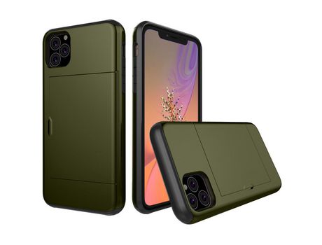 Carcasa TPU híbrido con slot por tarjeta verde armado por Apple iPhone XR 6.1 pouces (2019)