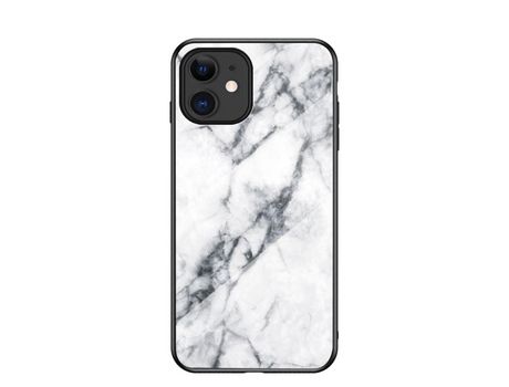 Carcasa TPU textura de mármol híbrido branco por Apple iPhone 12 5.4