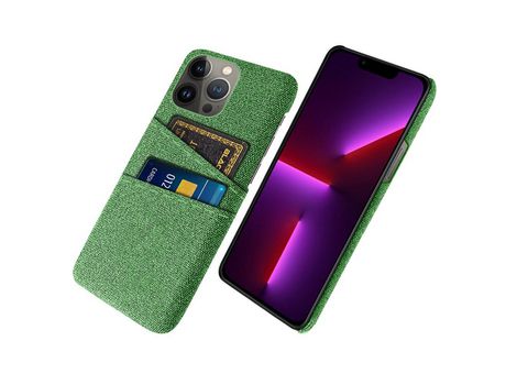 Funda TPU con suporte por tarjeta verde por iPhone 13 Pro Max 6.7