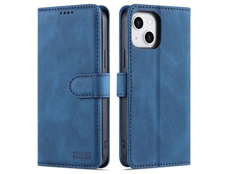 Funda PU + TPU AZNS anti-queda Anti-lágrimas con verso azul por iPhone 13 6.1