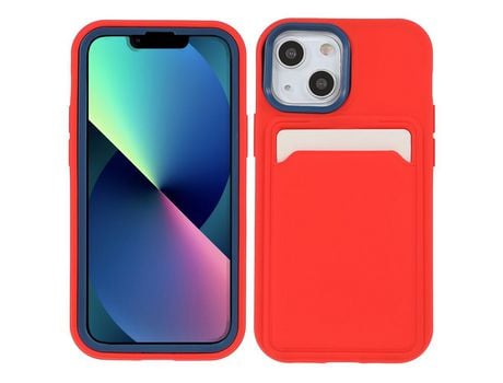 Funda TPU superfície emborrachada Anti-lágrimas rojo por iPhone 13 mini 5.4