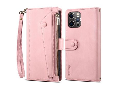 Funda PU à prova de poeira rosa por iPhone 13 Pro Max 6.7
