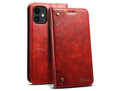 Funda PU + TPU Cerrar magnético a prueba de choques rojo por iPhone 12 mini 5.4