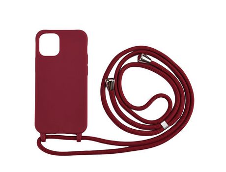 Carcasa TPU macio con talabarte multifuncional bebidas rojo por Apple iPhone 12/12 Pro