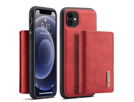 Funda TPU + PU DG.MING híbrido con suporte rojo por iPhone 11 6.1