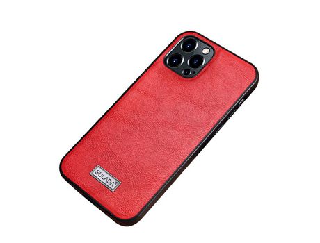 Funda TPU + PU SULADA rojo por iPhone 13 Pro 6.1