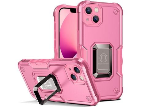 Funda TPU Anti-lágrimas con muleta rosa por iPhone 13 6.1