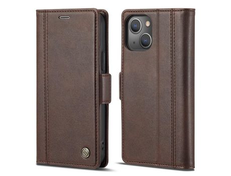 Funda PU + TPU LC.IMEEKE a prueba de choques café por iPhone 13 mini 5.4